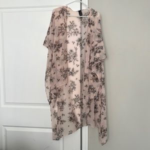 Express Floral Print Kimono